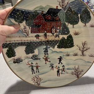 Charming Winter Village Decorative Plate